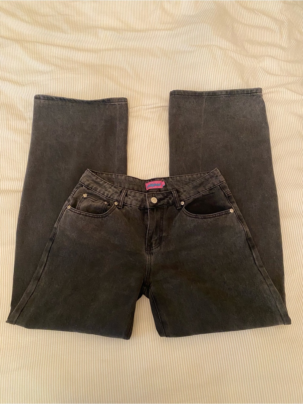 Edikted raelynn black low rise baggy jeans